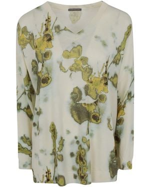 In bed with You Sweater Floral Print "Zb27 270 Floral Print" - Green