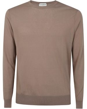 Ballantyne R Neck Pullover By - Brown