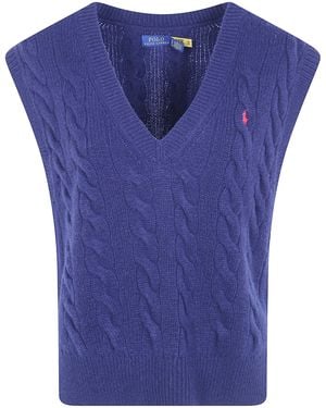 Polo Ralph Lauren Jumper Vest Wool "Hunter" - Blue