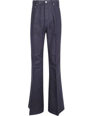 Rick Owens Pants Bootcut "Bolan Bootcut" - Blue