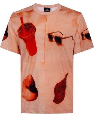 Paul Smith Casual Fit Short Sleeves T Shirt - Orange