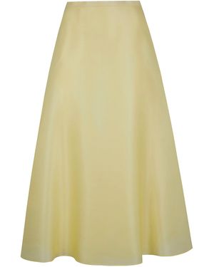 Alberta Ferretti Triple Organza Round Midi Skirt - Yellow