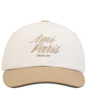 Ami Paris Bicolour "Ami Paris" Cap - White