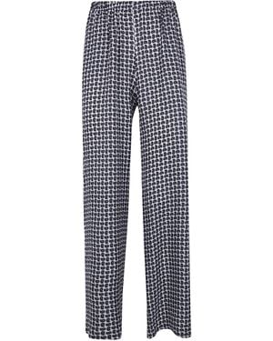 Laura Urbinati Elastic Waist Wide Leg Trousers - Blue
