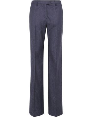 Etro Pants Straight Pants - Blue