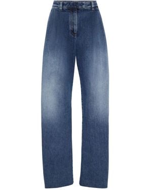 Brunello Cucinelli Jeans A Gamba Larga - Blu
