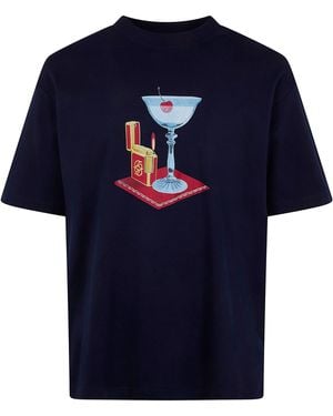 Drole de Monsieur "Cocktail" T-Shirt - Blue