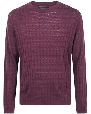 Emporio Armani Jumper Round Neck - Purple