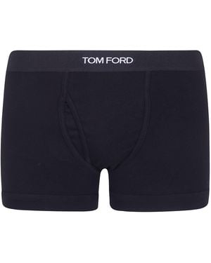 Tom Ford Boxer Brief Cotton Stretch Jersey - Blue