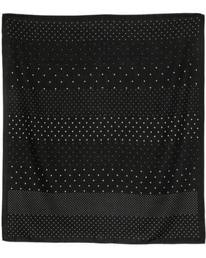 Destin Scarf 90X90 Cm "Judy Carre Random Dots" - Black