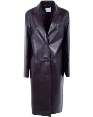 JOSEPH Leather Coat "Vittoria" - Blue