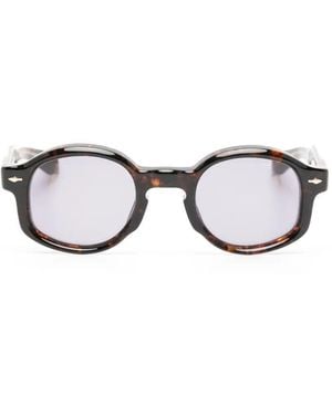 Jacques Marie Mage Petrus Round-Frame Sunglasses - Brown