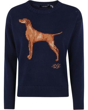 Ralph Lauren Cotton Jumper "Sweater Pullover" - Blue