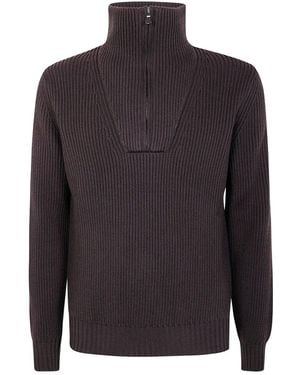 FILIPPO DE LAURENTIIS Half Zip Jumper - Blue