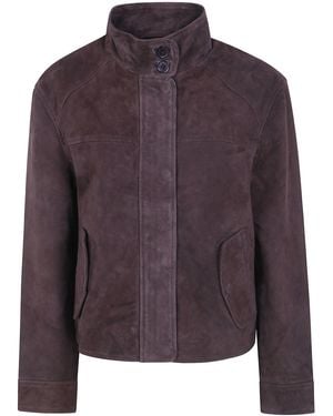 JC Sophie Goat Leather Jacket "Praia" - Purple
