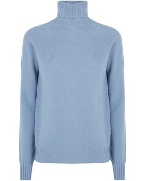 Drumohr Sweater Turtle Neck "L5W114Tl 419 Artic" - Blue