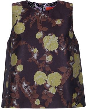 La DoubleJ Top Floral Print "La Scala" - Purple