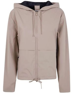 Rains "Suva Hardshell" Short String Jacket - Natural