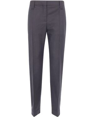 Versace Formal Pant Responsible Light Weight Wool Mohair Tailoring - Blue