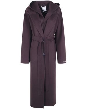 Max Mara Coat Wool "Olmo" - Purple
