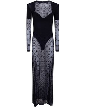 Marine Serre Layered Jersey Catsuit - Black