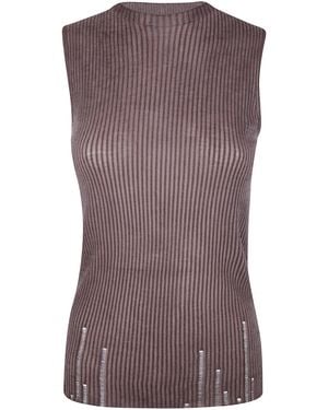Uma Wang Sleeveless Sweater - Purple
