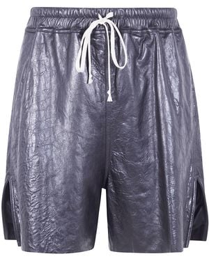 Rick Owens Leather Shorts Boxers - Blue