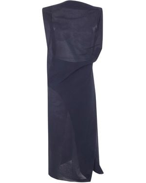 Jacquemus 'La Robe Drap' Midi Dress - Blue