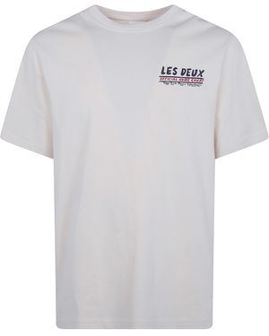 Les Deux T-Shirt Main Feature "Record" - White