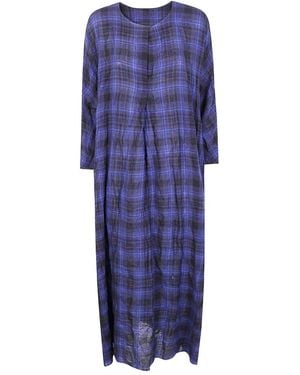 Daniela Gregis "20.07.06" Abito Tartan - Blu