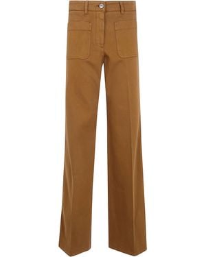 Etro Pants Wide Leg Pants - Brown