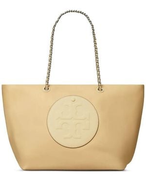 Tory Burch "Ella" Borsa A Zip Con Catena - Neutro