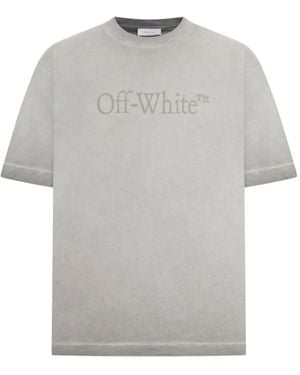 Off-White c/o Virgil Abloh "Laundry Skate" Short Sleeves Tee - Grey