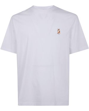 Maison Kitsuné Standing "Fox" Comfort Tee-Shirt - White