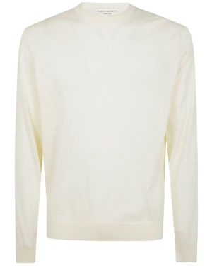 FILIPPO DE LAURENTIIS Long Sleeves Round Neck Jumper - White