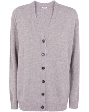 Aspesi Sweater Classic Cardigan - Purple