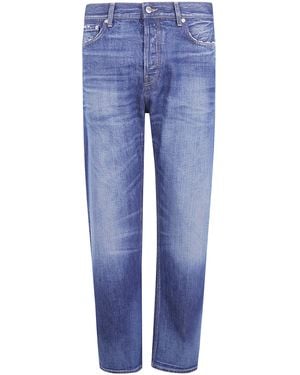 Haikure The Straight Crop Slim Illusion Saturday - Blue