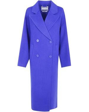 Essentiel Antwerp "Kelp" Double Face Coat - Blue