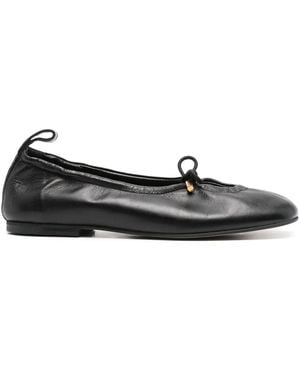 Alohas "Rosalind" Leather Ballet Flats - Black