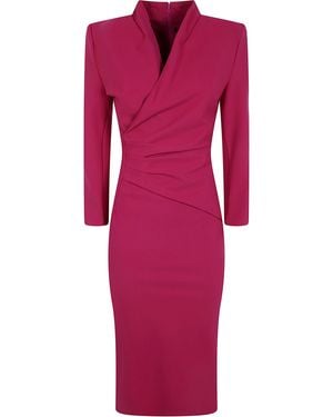 La Petite Robe Di Chiara Boni Dress Long Sleeve "Demei" - Red