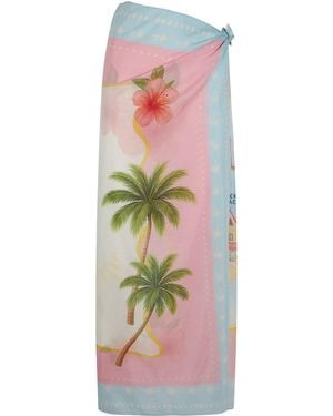 MC2 Saint Barth "Thaiti" Silk Pareo - White