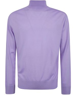 Laneus Sweater Turtleneck Turtle Neck - Purple