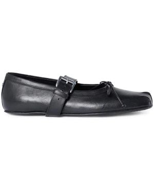 Ann Demeulemeester Ballerinas With Belt "Zoey" - Black