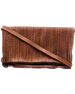 Numero 10 Pleated Lurex Pochette - Brown