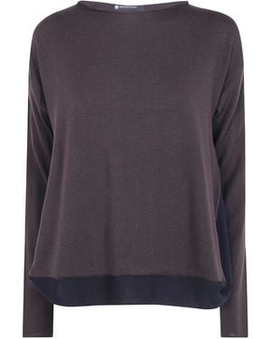Pierantoniogaspari Jumper Bicolour "Pullover" - Blue