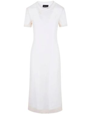 Simone Rocha "Layered Liquid" Dress With Embroidered - White
