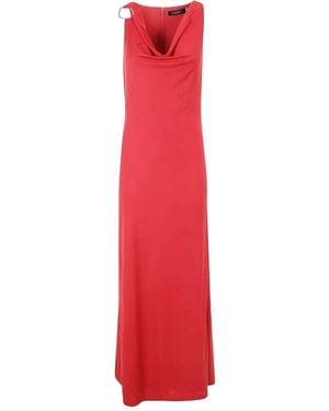 Ralph Lauren Elkanah Sleeveless Gown Dress - Red