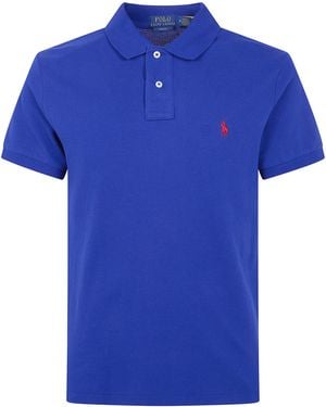 Polo Ralph Lauren Short Sleeves Knit Polo Shirt - Blue