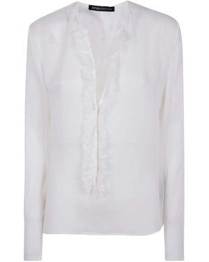 Ibrigu Silk Shirt With Ruffles - White