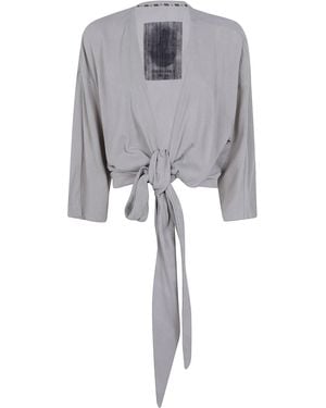Ziggy Chen T-Shirt Collarless "Jersey" - Gray